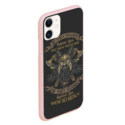 Чехол iPhone 11 матовый Vikings, цвет: 3D-светло-розовый — фото 2