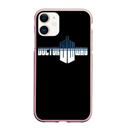 Чехол iPhone 11 матовый Doctor Who, цвет: 3D-светло-розовый