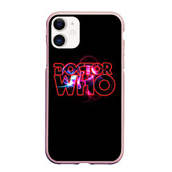 Чехол iPhone 11 матовый Doctor Who, цвет: 3D-светло-розовый