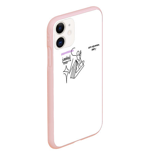 Чехол iPhone 11 матовый SAYONARA BOY / 3D-Светло-розовый – фото 2