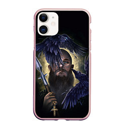 Чехол iPhone 11 матовый Vikings, цвет: 3D-светло-розовый