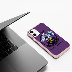 Чехол iPhone 11 матовый Приключения ДжоДжо, цвет: 3D-светло-розовый — фото 2