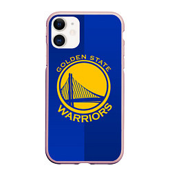 Чехол iPhone 11 матовый GOLDEN STATE WARRIORS, цвет: 3D-светло-розовый