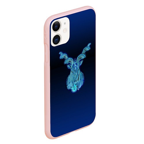 Чехол iPhone 11 матовый Знаки Зодиака Козерог / 3D-Светло-розовый – фото 2