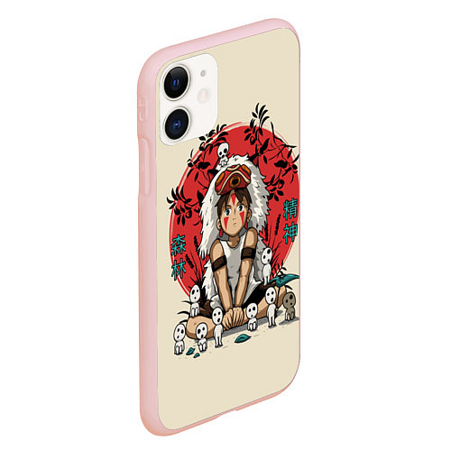 Чехол iPhone 11 матовый Princess Mononoke / 3D-Светло-розовый – фото 2