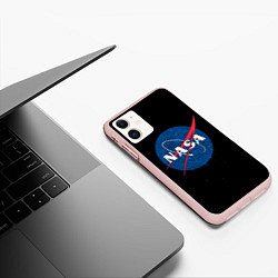 Чехол iPhone 11 матовый NASA Краски, цвет: 3D-светло-розовый — фото 2