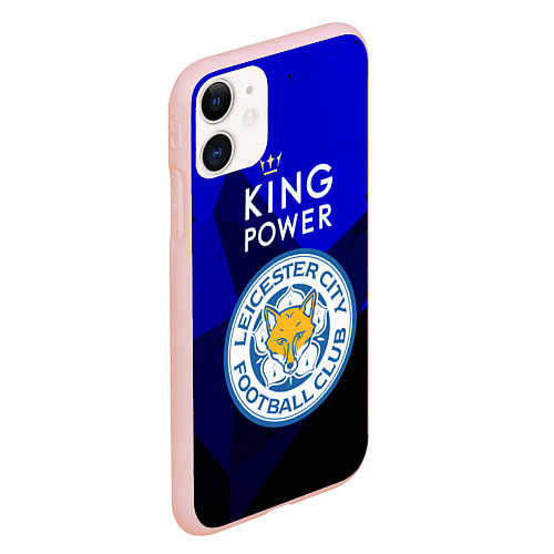 Чехол iPhone 11 матовый Leicester City / 3D-Светло-розовый – фото 2