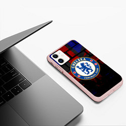 Чехол iPhone 11 матовый Chelsea, цвет: 3D-светло-розовый — фото 2