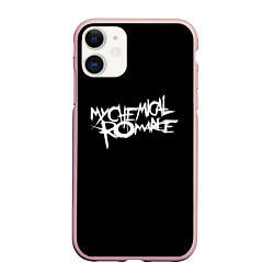 Чехол iPhone 11 матовый My Chemical Romance spider, цвет: 3D-светло-розовый