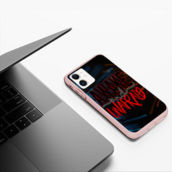 Чехол iPhone 11 матовый Awake unafraid, цвет: 3D-светло-розовый — фото 2
