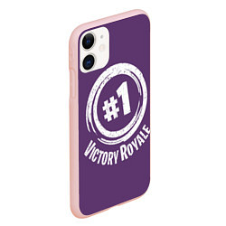 Чехол iPhone 11 матовый Victory Royale, цвет: 3D-светло-розовый — фото 2