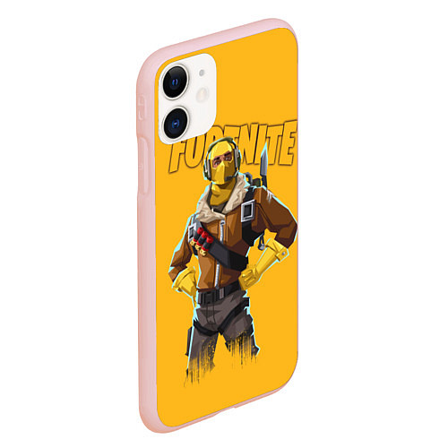 Чехол iPhone 11 матовый Fortnite / 3D-Светло-розовый – фото 2