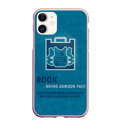 Чехол iPhone 11 матовый Rook R6s, цвет: 3D-светло-розовый