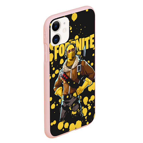 Чехол iPhone 11 матовый Fortnite / 3D-Светло-розовый – фото 2