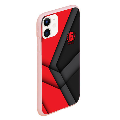 Чехол iPhone 11 матовый Rainbow Six Siege / 3D-Светло-розовый – фото 2