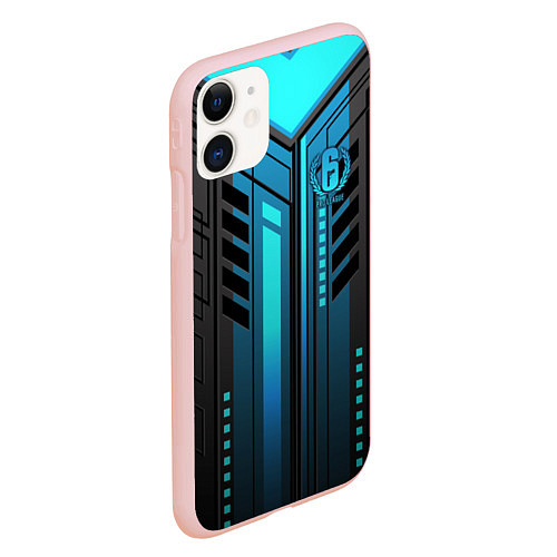 Чехол iPhone 11 матовый Rainbow Six Siege / 3D-Светло-розовый – фото 2