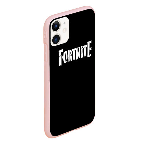 Чехол iPhone 11 матовый Fortnite / 3D-Светло-розовый – фото 2
