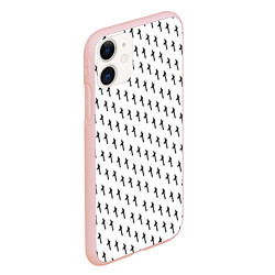 Чехол iPhone 11 матовый LiL PEEP Pattern, цвет: 3D-светло-розовый — фото 2