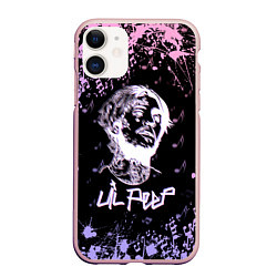 Чехол iPhone 11 матовый LIL PEEP, цвет: 3D-светло-розовый
