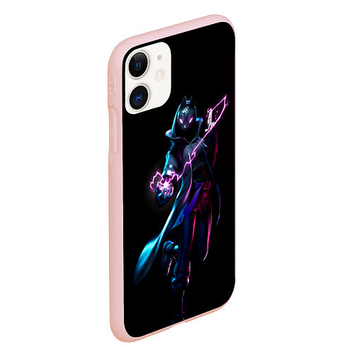 Чехол iPhone 11 матовый Fortnite Спина / 3D-Светло-розовый – фото 2