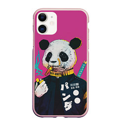 Чехол iPhone 11 матовый Off-White for Panda, цвет: 3D-светло-розовый