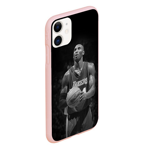 Чехол iPhone 11 матовый Коби Брайант / 3D-Светло-розовый – фото 2