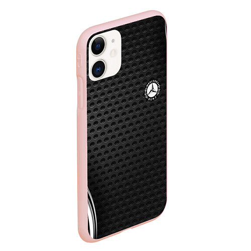 Чехол iPhone 11 матовый MERCEDES-BENZ / 3D-Светло-розовый – фото 2