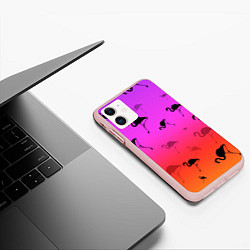 Чехол iPhone 11 матовый Фламинго, цвет: 3D-светло-розовый — фото 2