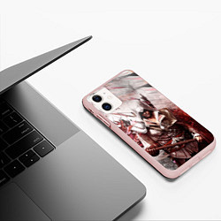 Чехол iPhone 11 матовый ASSASSINS CREED, цвет: 3D-светло-розовый — фото 2