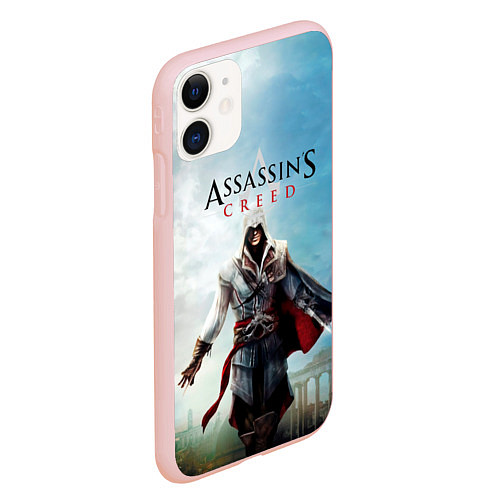 Чехол iPhone 11 матовый Assassins Creed / 3D-Светло-розовый – фото 2