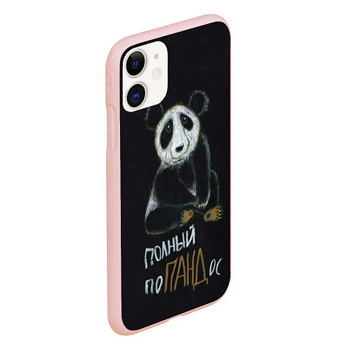 Чехол iPhone 11 матовый Полный поПАНДос / 3D-Светло-розовый – фото 2