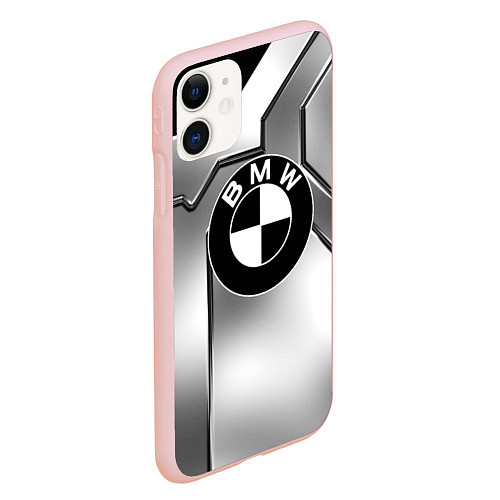 Чехол iPhone 11 матовый BMW / 3D-Светло-розовый – фото 2