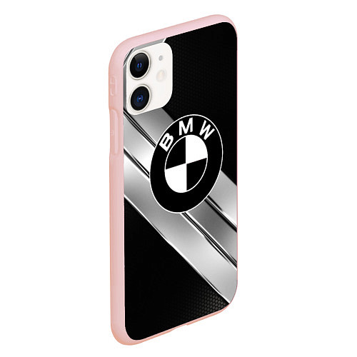 Чехол iPhone 11 матовый BMW / 3D-Светло-розовый – фото 2