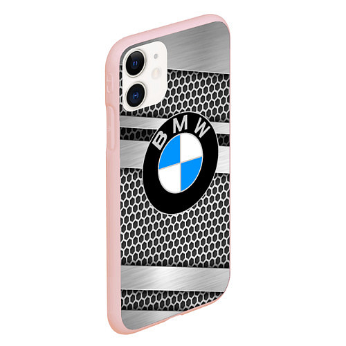 Чехол iPhone 11 матовый BMW / 3D-Светло-розовый – фото 2