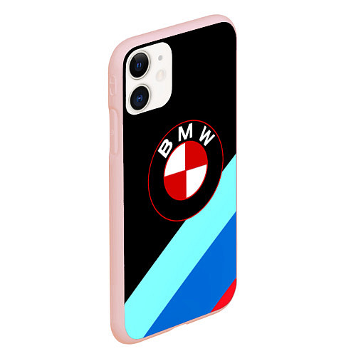 Чехол iPhone 11 матовый BMW / 3D-Светло-розовый – фото 2