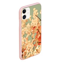 Чехол iPhone 11 матовый Flowers, цвет: 3D-светло-розовый — фото 2