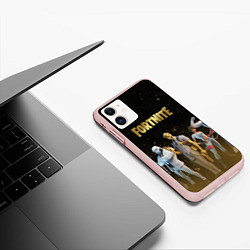Чехол iPhone 11 матовый FORTNITE 2 СЕЗОН ГЛАВА 2, цвет: 3D-светло-розовый — фото 2