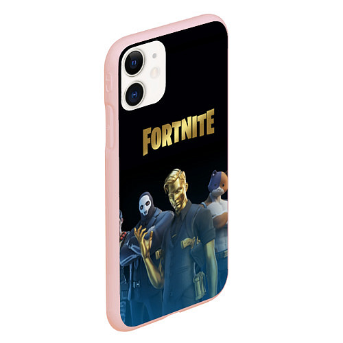 Чехол iPhone 11 матовый FORTNITE 2 SEASON CHAPTER 2 / 3D-Светло-розовый – фото 2