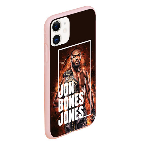 Чехол iPhone 11 матовый Jon Jones / 3D-Светло-розовый – фото 2