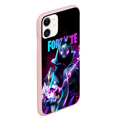 Чехол iPhone 11 матовый FORTNITE / 3D-Светло-розовый – фото 2