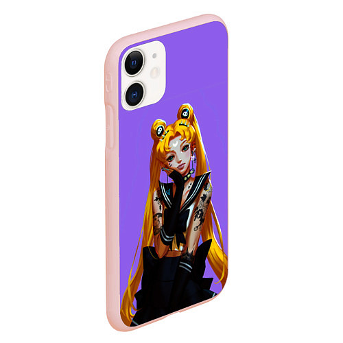 Чехол iPhone 11 матовый SAILOR MOON / 3D-Светло-розовый – фото 2