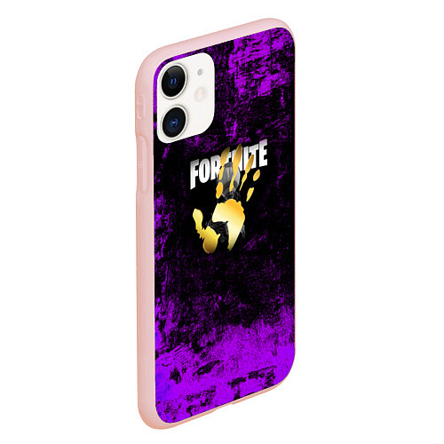 Чехол iPhone 11 матовый Fortnite / 3D-Светло-розовый – фото 2