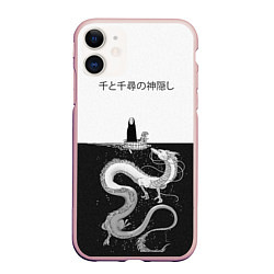 Чехол iPhone 11 матовый Унесённые призраками, цвет: 3D-светло-розовый