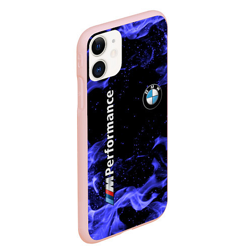 Чехол iPhone 11 матовый BMW / 3D-Светло-розовый – фото 2