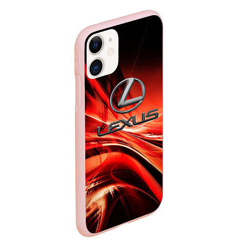 Чехол iPhone 11 матовый LEXUS / 3D-Светло-розовый – фото 2