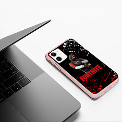 Чехол iPhone 11 матовый FORTNITE x IKONIK, цвет: 3D-светло-розовый — фото 2
