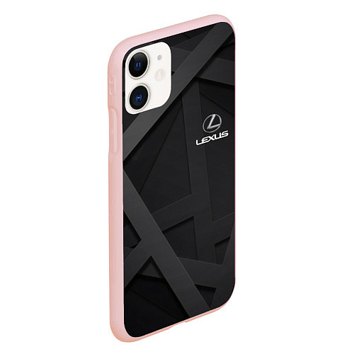 Чехол iPhone 11 матовый LEXUS / 3D-Светло-розовый – фото 2