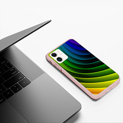 Чехол iPhone 11 матовый Color 2058, цвет: 3D-светло-розовый — фото 2