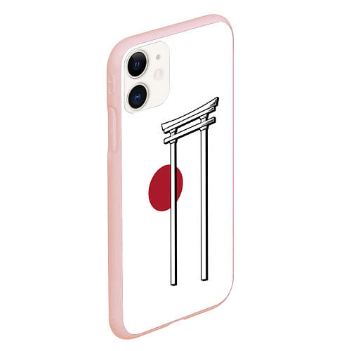 Чехол iPhone 11 матовый Япония Тории Z / 3D-Светло-розовый – фото 2
