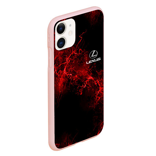 Чехол iPhone 11 матовый LEXUS / 3D-Светло-розовый – фото 2